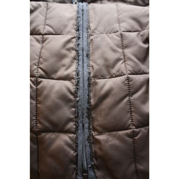 Fleet Street Puffer Knee Length Jacket Zip Up Brown Small Long Sleeve - Picture 13 of 13